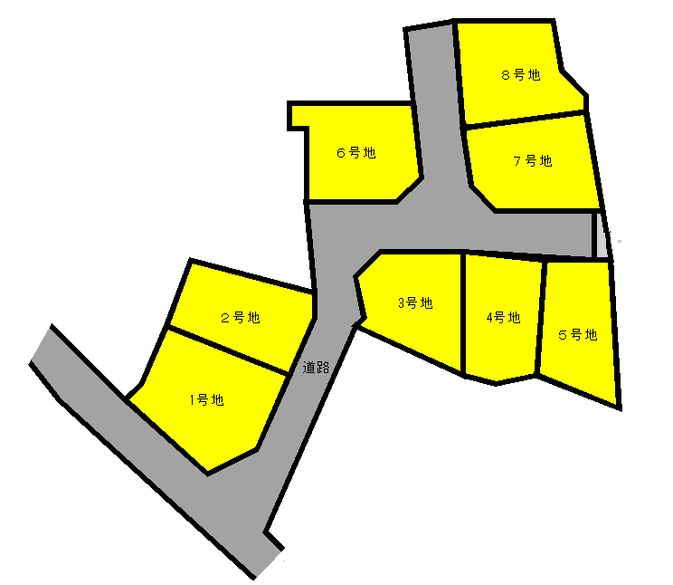 加古川市神野町西条第1期 (8区画) 開発実績 アァートヒル殖産株式会社